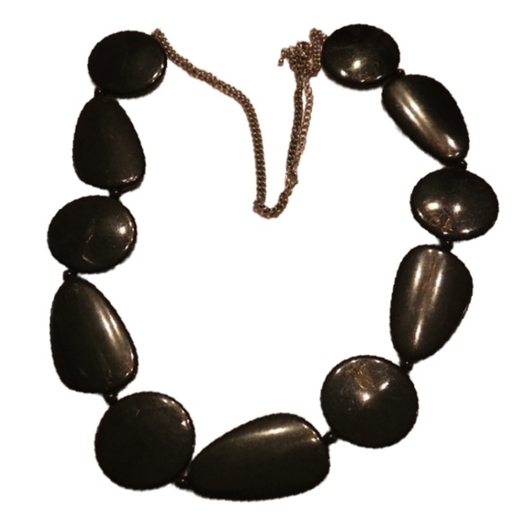 Vintage long black beaded necklace - Picture 1 of 1